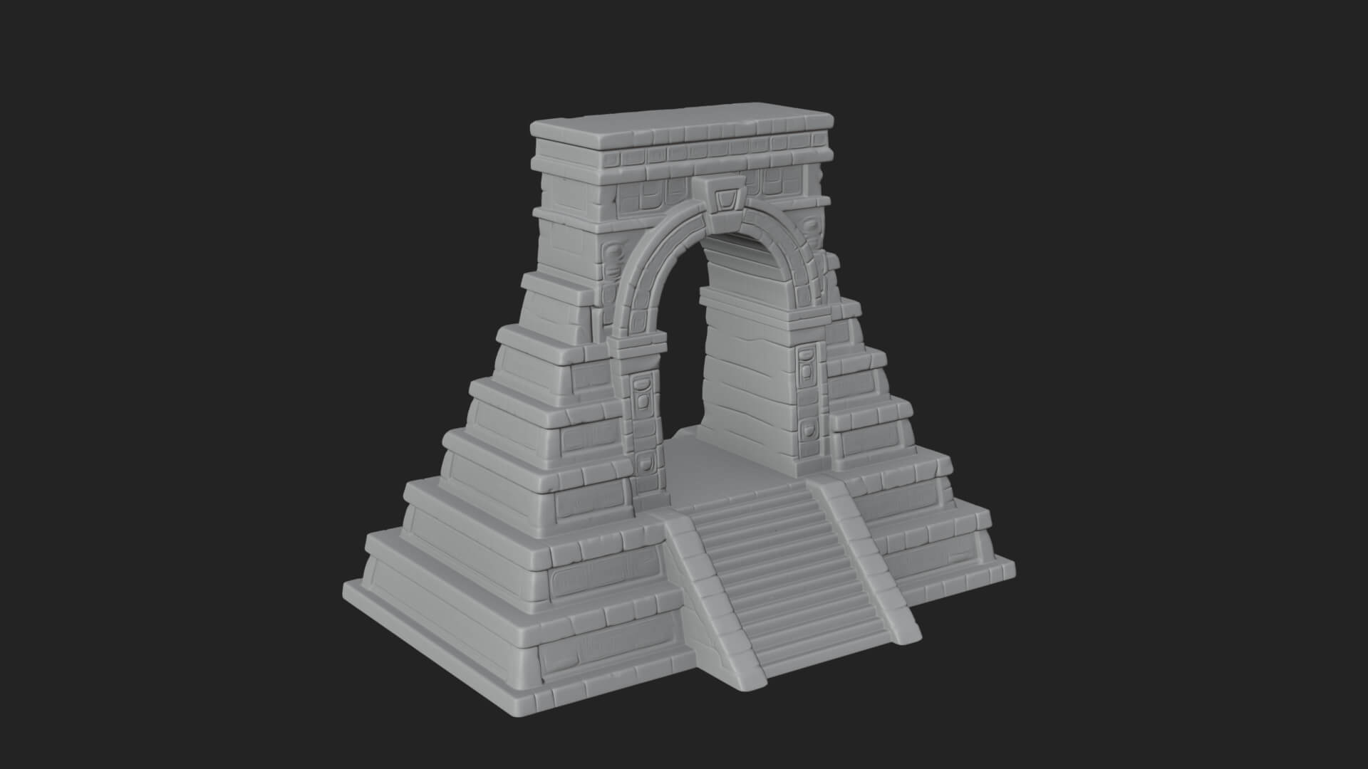 Step Pyramid Temple Design 27 3D Print Model 3D Model