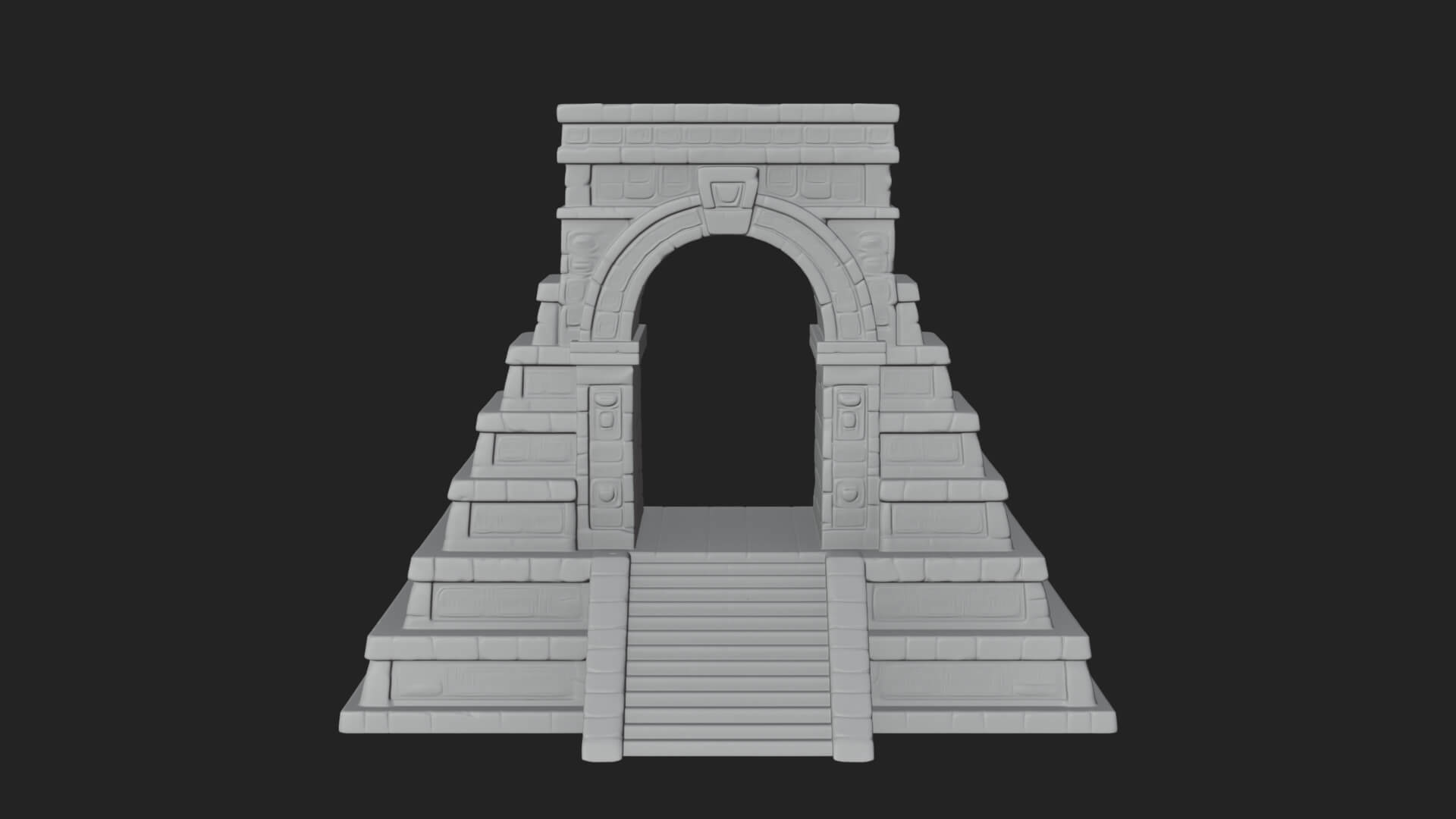 Step Pyramid Temple Design 27 3D Print Model 3D Model