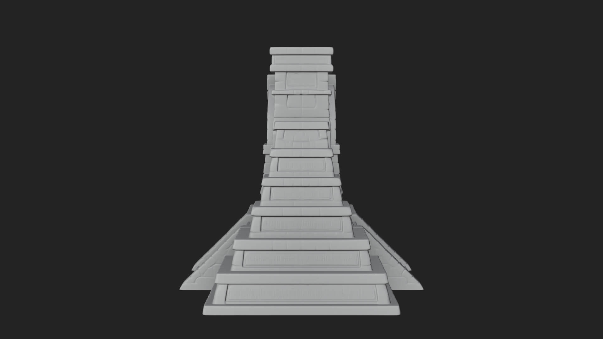 Step Pyramid Temple Design 27 3D Print Model 3D Model