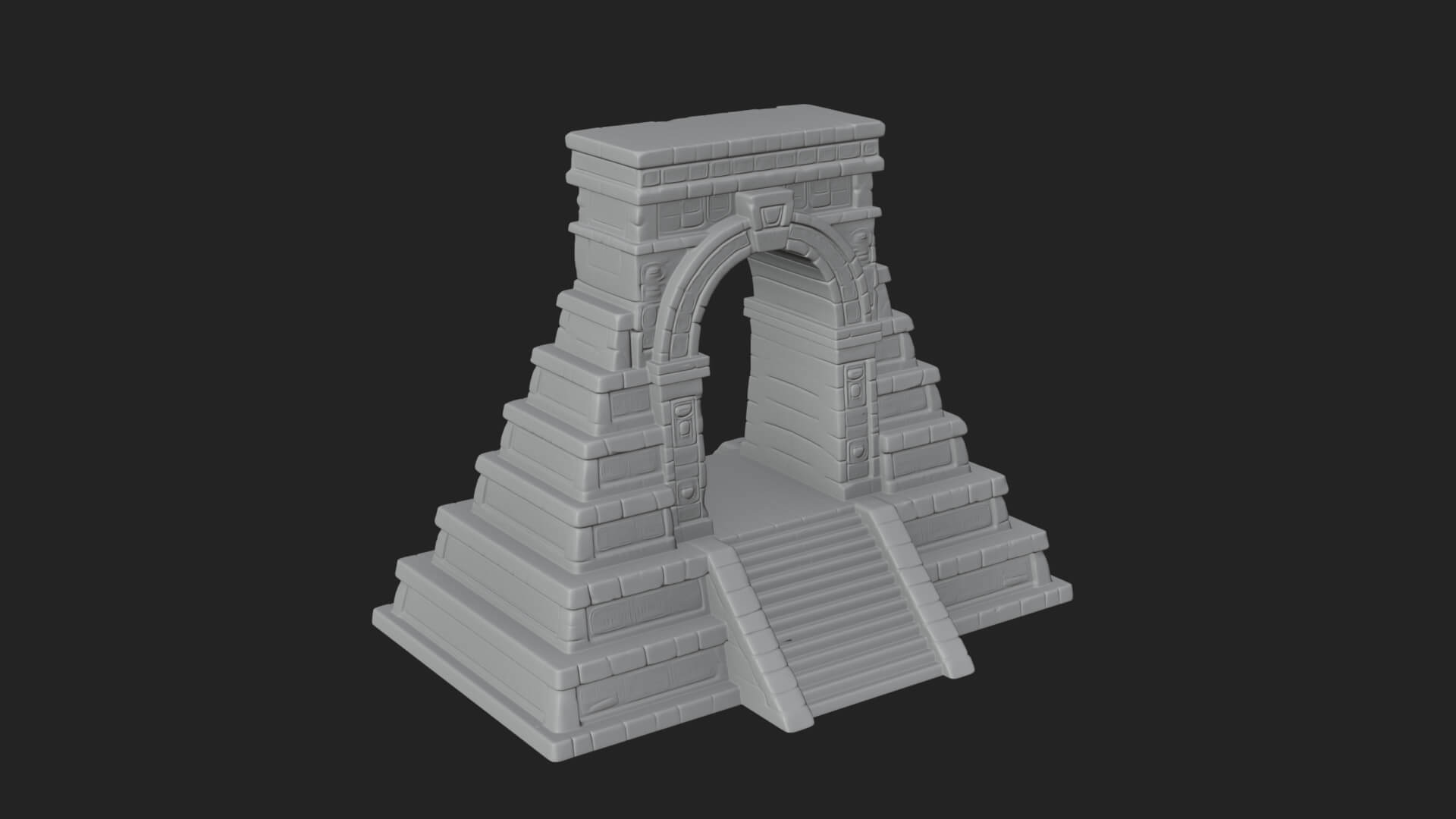 Step Pyramid Temple Design 27 3D Print Model 3D Model