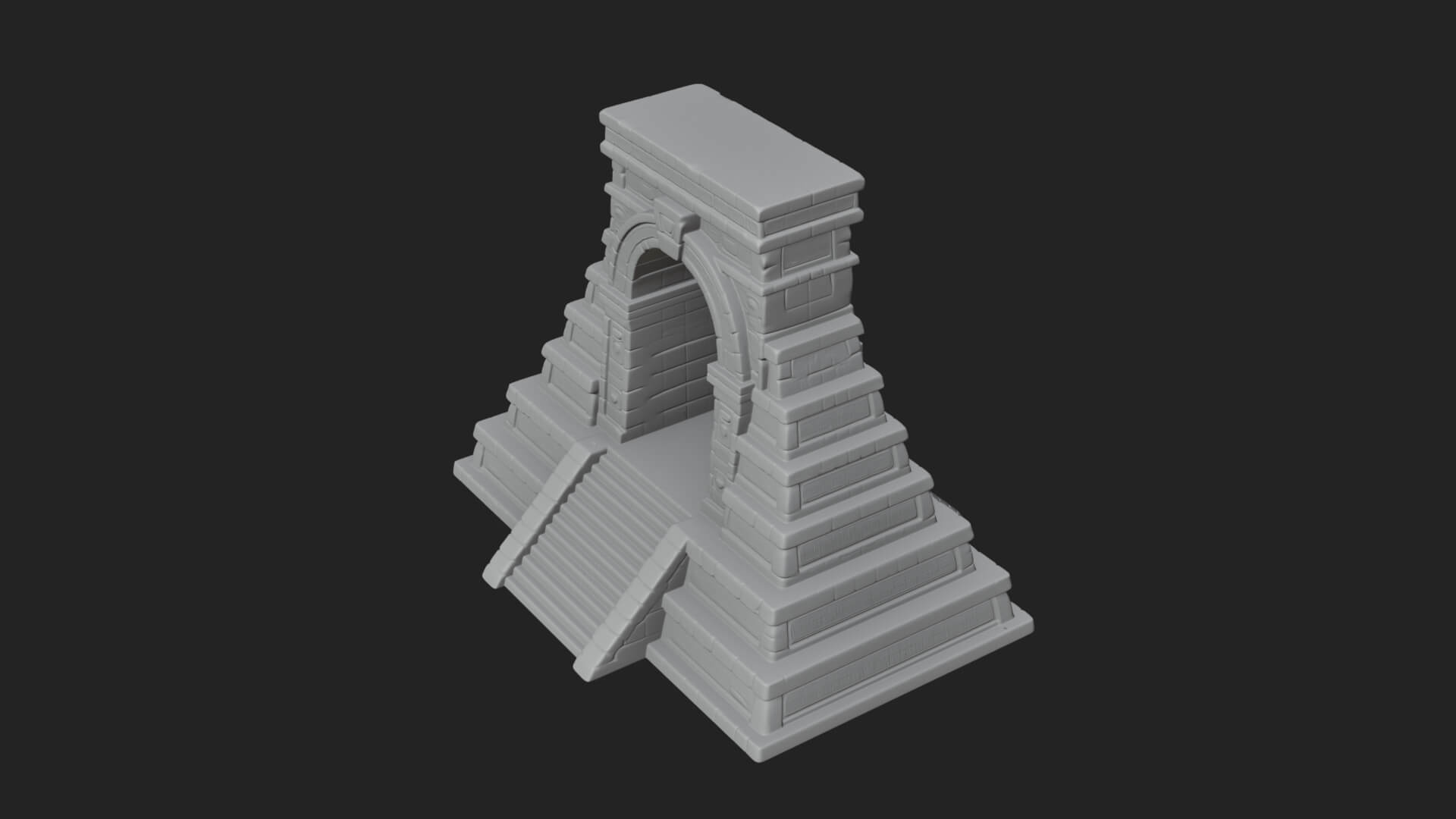 Step Pyramid Temple Design 27 3D Print Model 3D Model