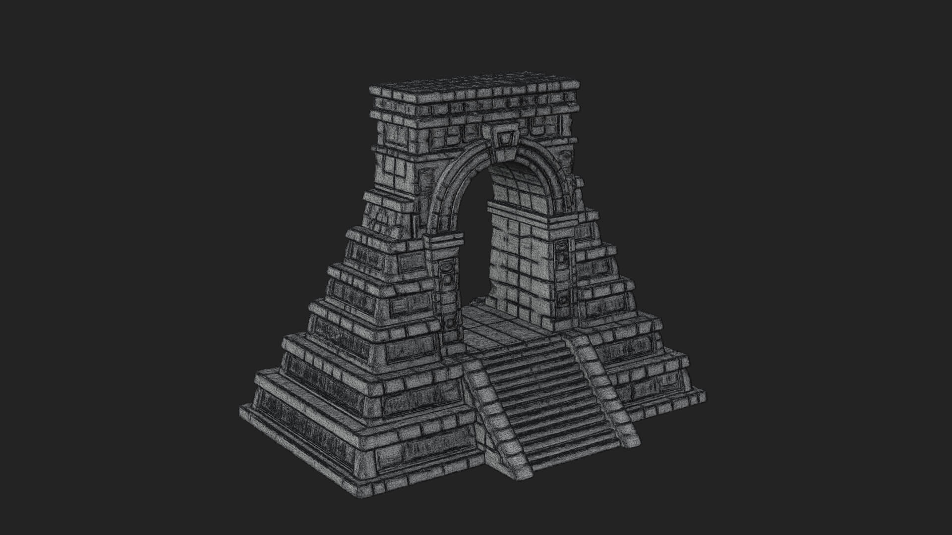 Step Pyramid Temple Design 27 3D Print Model 3D Model
