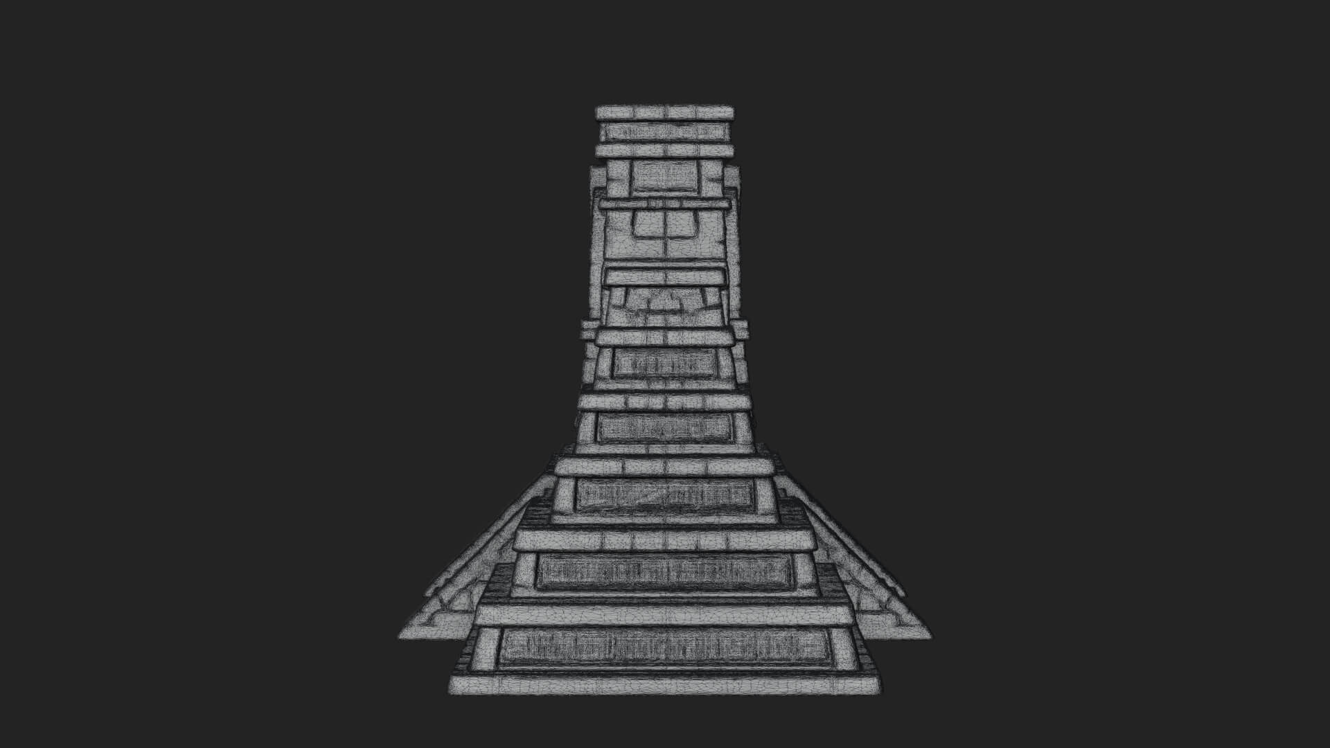 Step Pyramid Temple Design 27 3D Print Model 3D Model