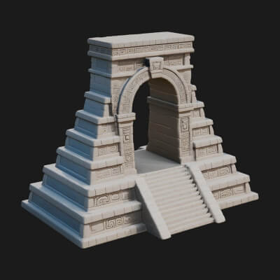 Step Pyramid Temple Design 27 3D Print Model