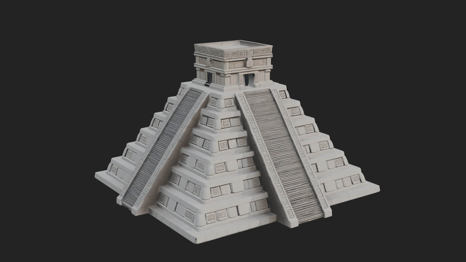 Step Pyramid Temple Design 28 3D Print Model 3D Model