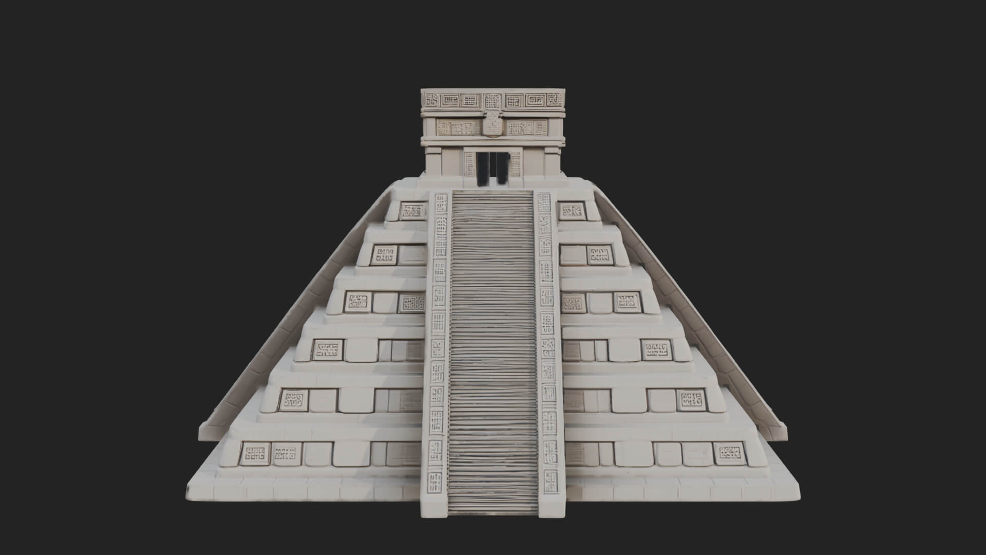 Step Pyramid Temple Design 28 3D Print Model 3D Model