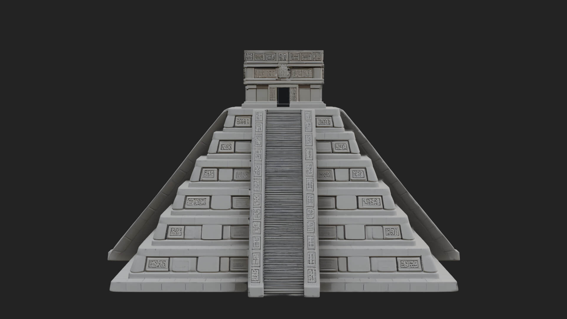 Step Pyramid Temple Design 28 3D Print Model 3D Model
