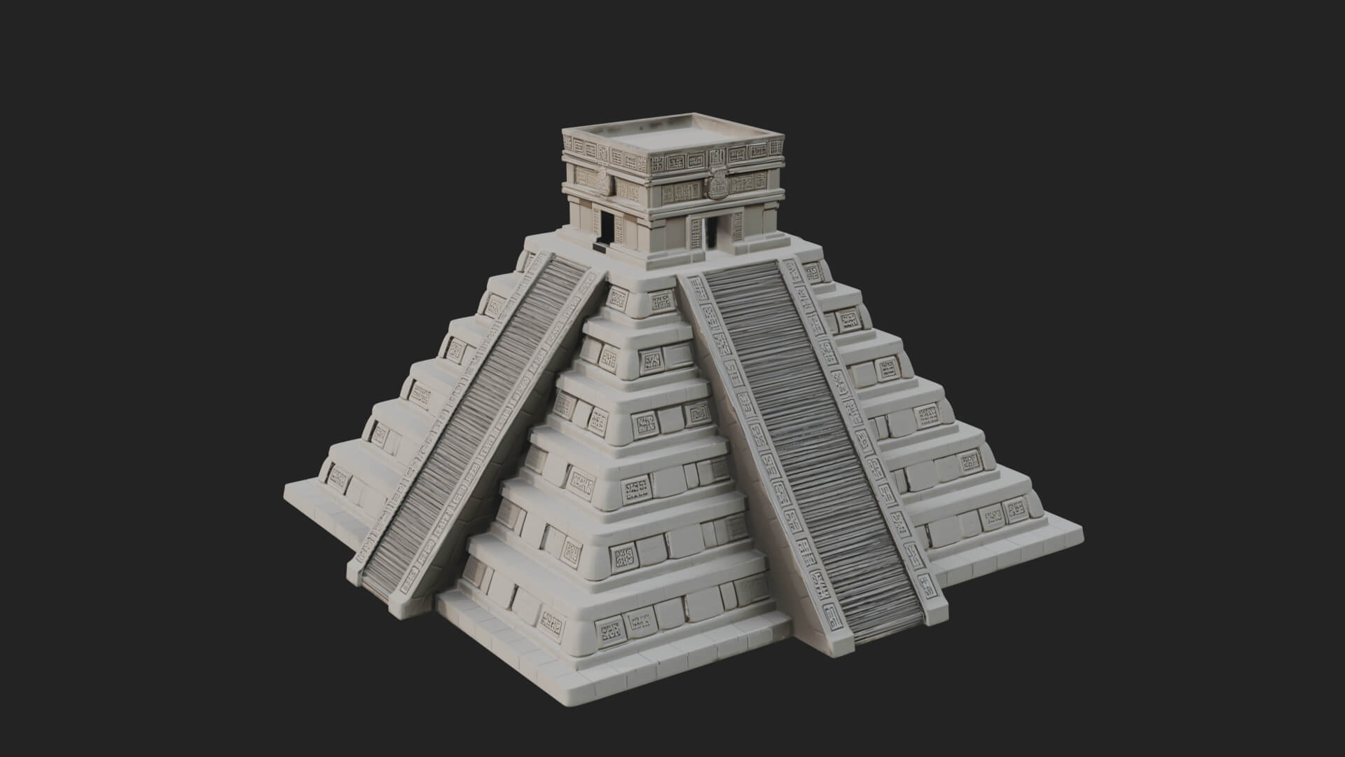 Step Pyramid Temple Design 28 3D Print Model 3D Model