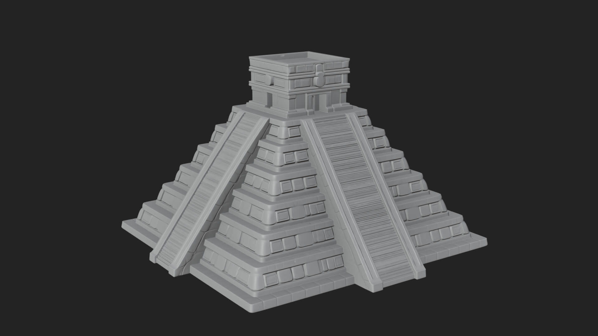 Step Pyramid Temple Design 28 3D Print Model 3D Model