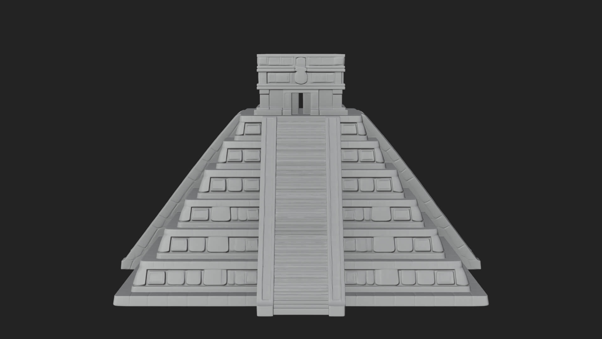Step Pyramid Temple Design 28 3D Print Model 3D Model