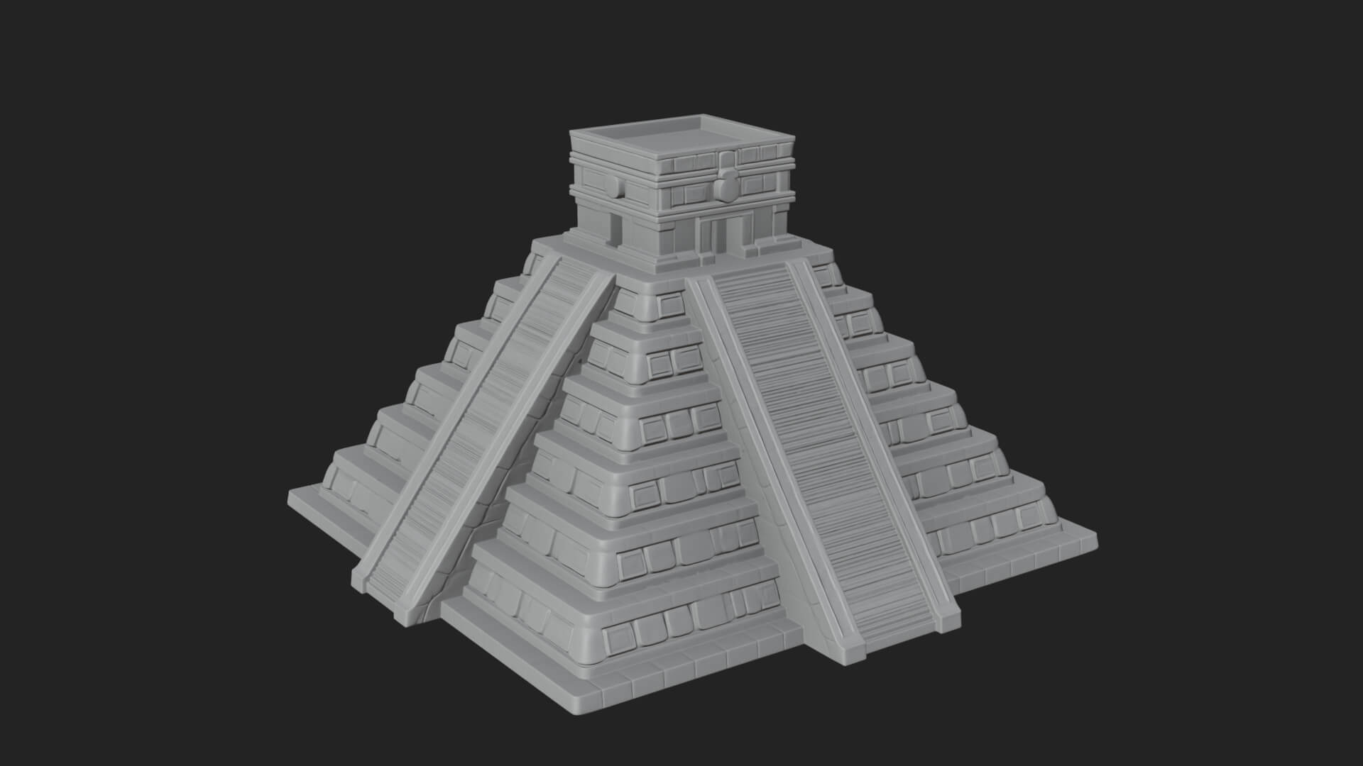 Step Pyramid Temple Design 28 3D Print Model 3D Model