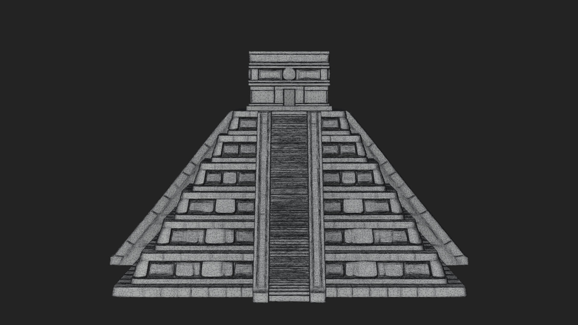 Step Pyramid Temple Design 28 3D Print Model 3D Model