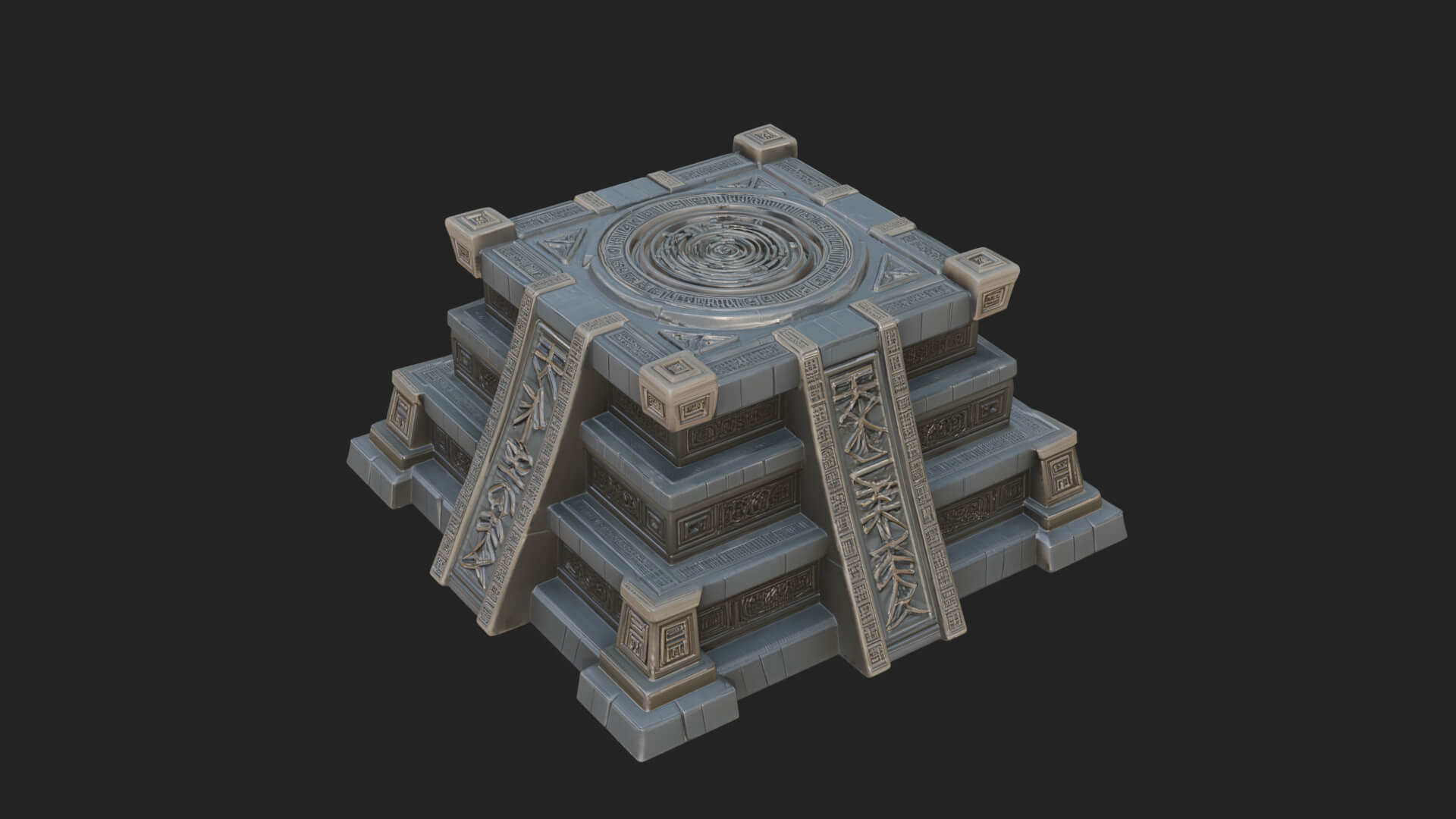 Step Pyramid Temple Design 29 3D Print Model 3D Model