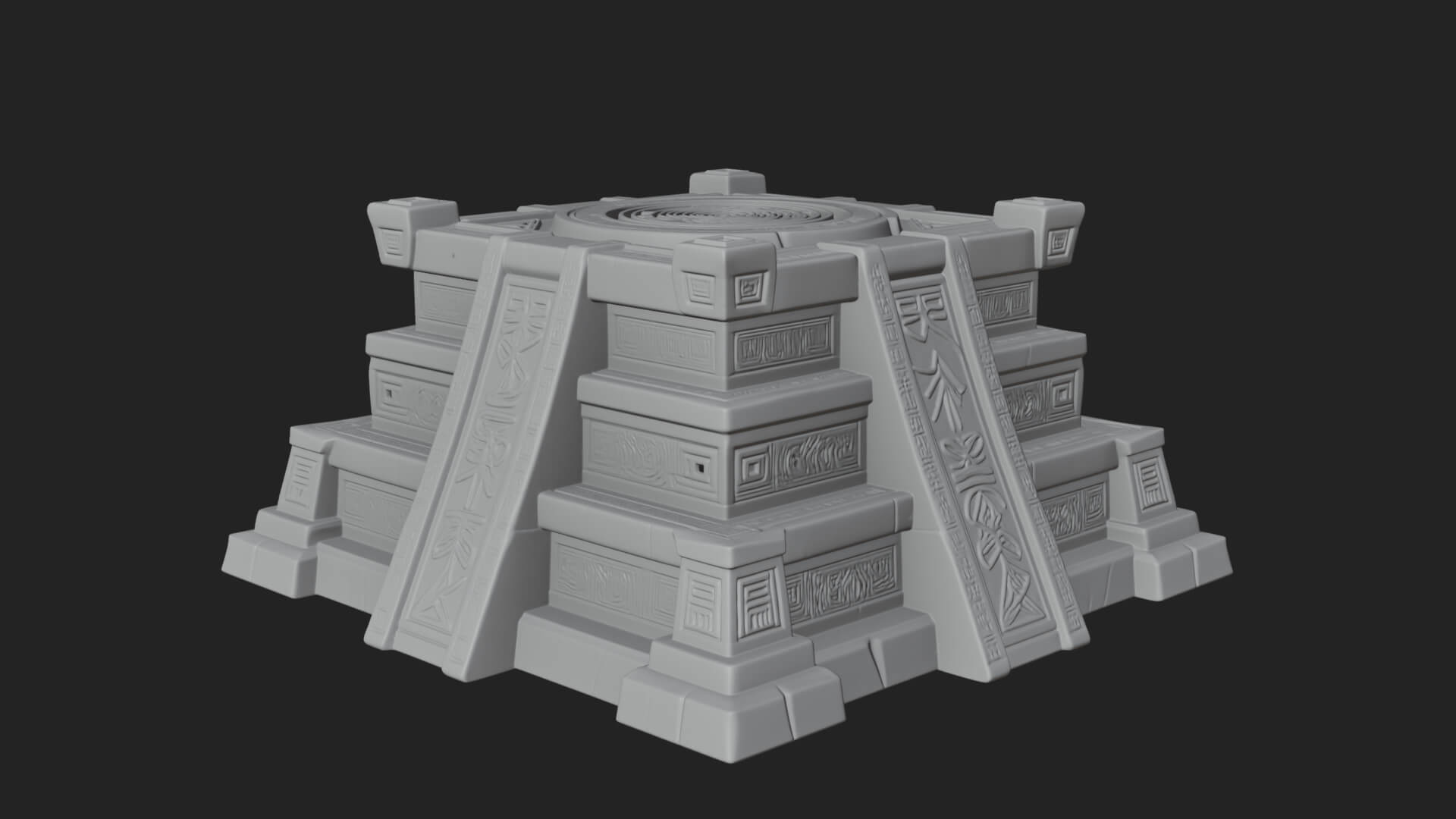 Step Pyramid Temple Design 29 3D Print Model 3D Model