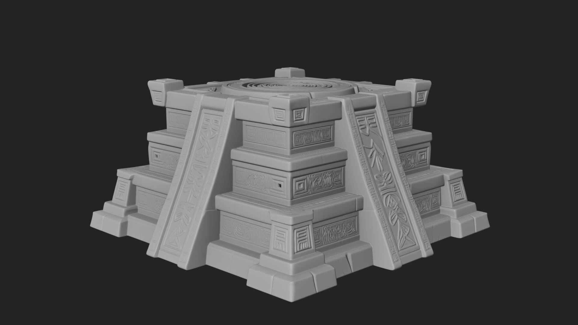 Step Pyramid Temple Design 29 3D Print Model 3D Model