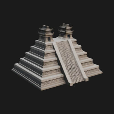 Step Pyramid Temple Design 3 3D Print Model