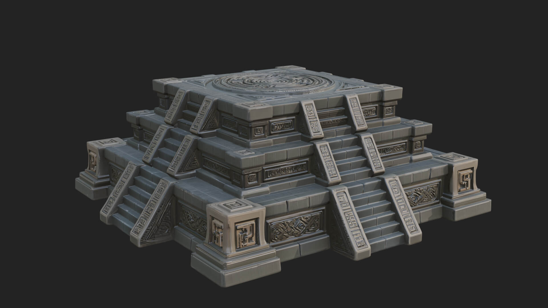 Step Pyramid Temple Design 30 3D Print Model 3D Model