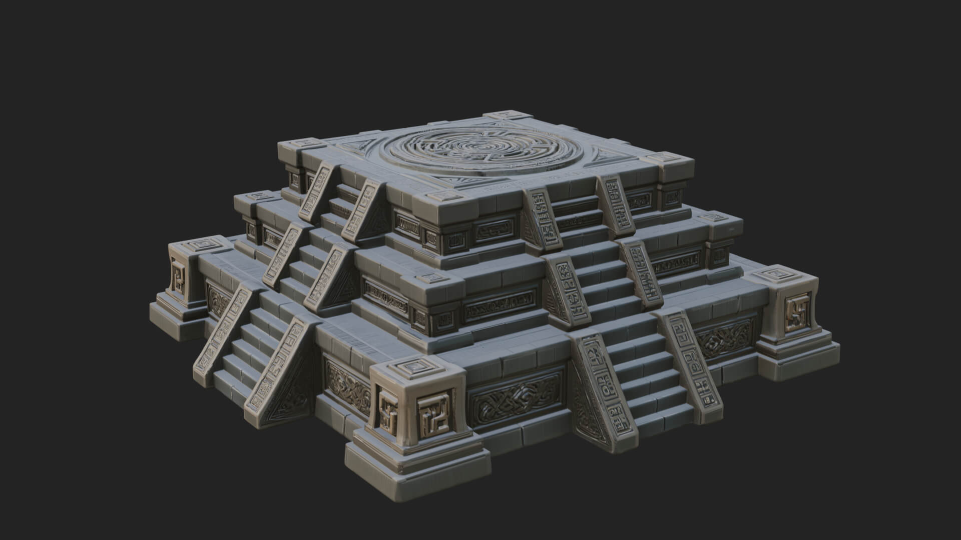 Step Pyramid Temple Design 30 3D Print Model 3D Model