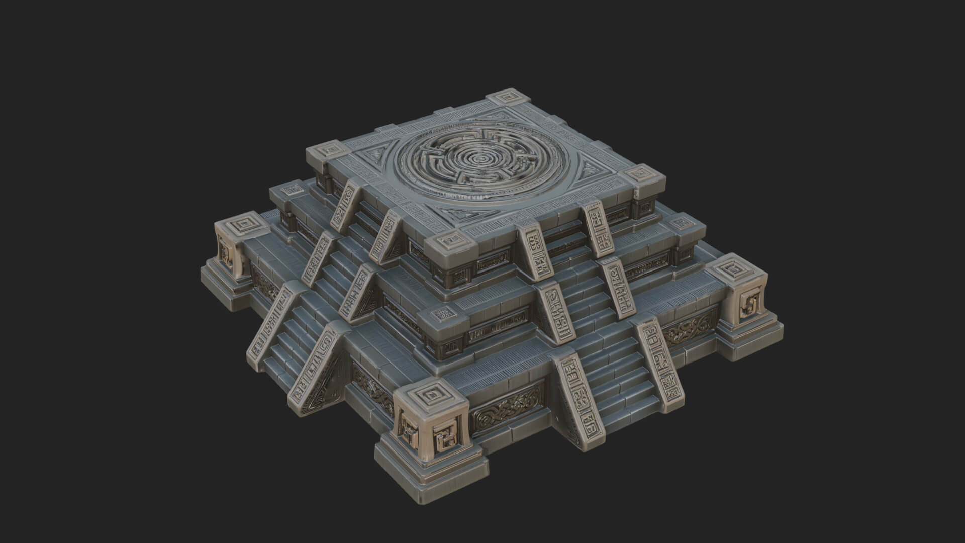 Step Pyramid Temple Design 30 3D Print Model 3D Model