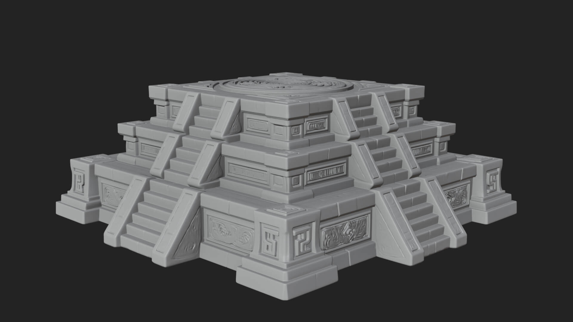 Step Pyramid Temple Design 30 3D Print Model 3D Model