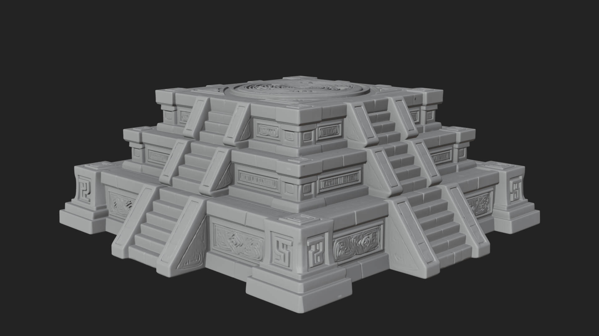 Step Pyramid Temple Design 30 3D Print Model 3D Model