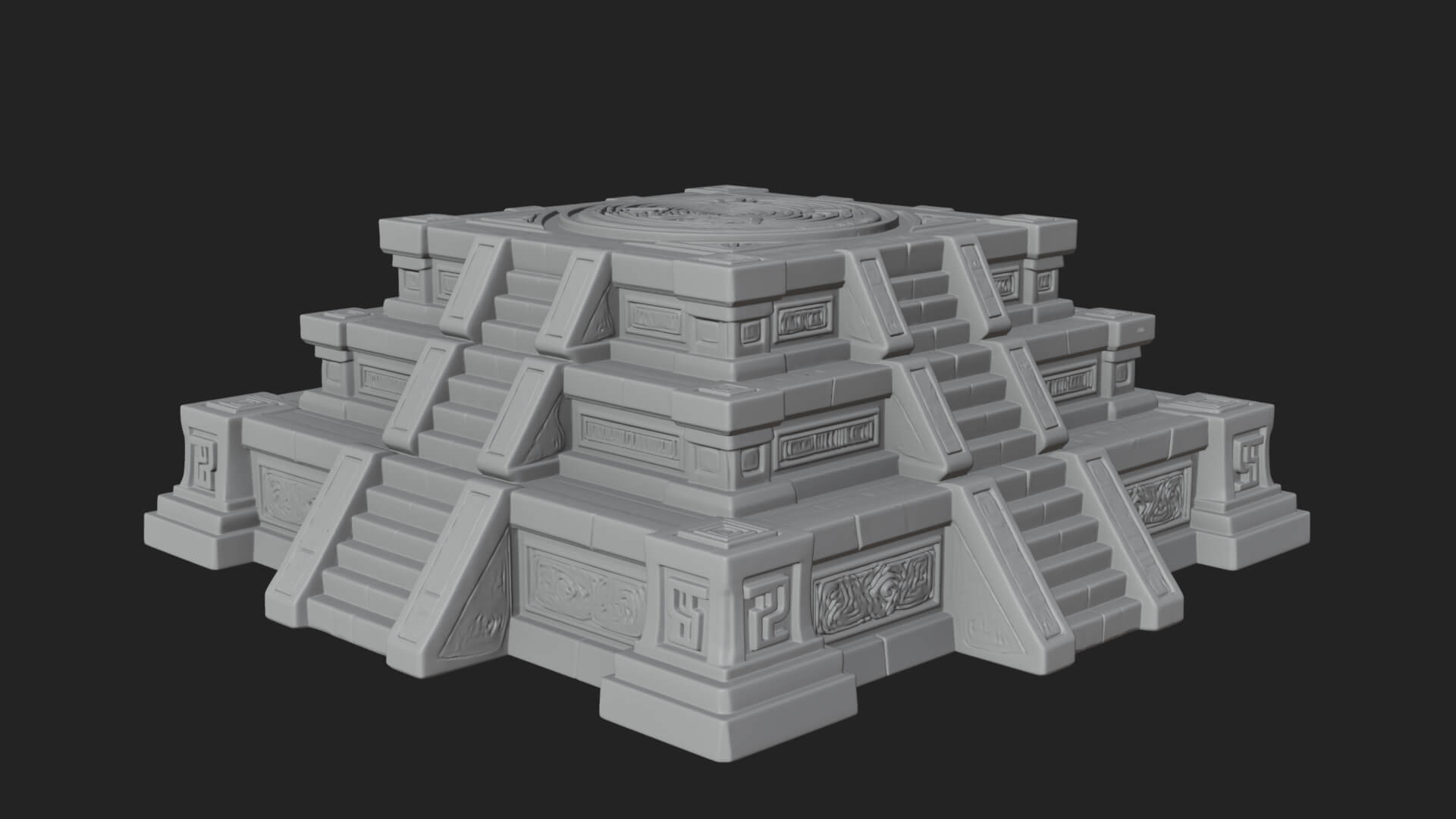 Step Pyramid Temple Design 30 3D Print Model 3D Model