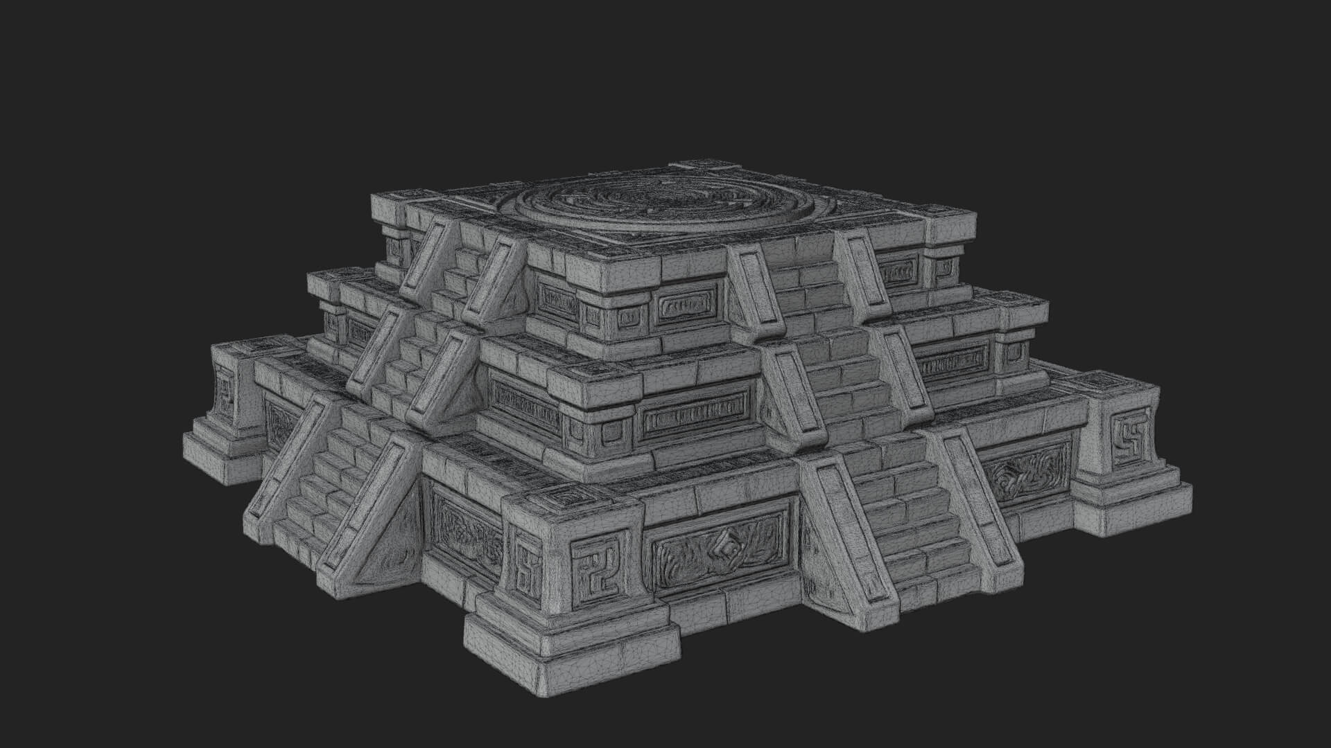 Step Pyramid Temple Design 30 3D Print Model 3D Model