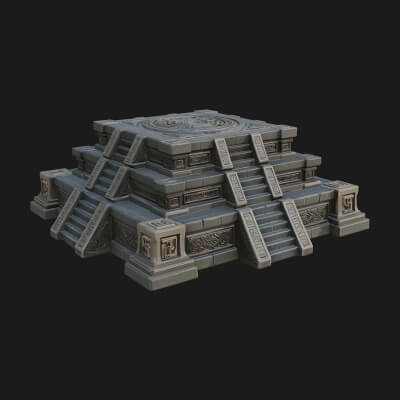 Step Pyramid Temple Design 30 3D Print Model