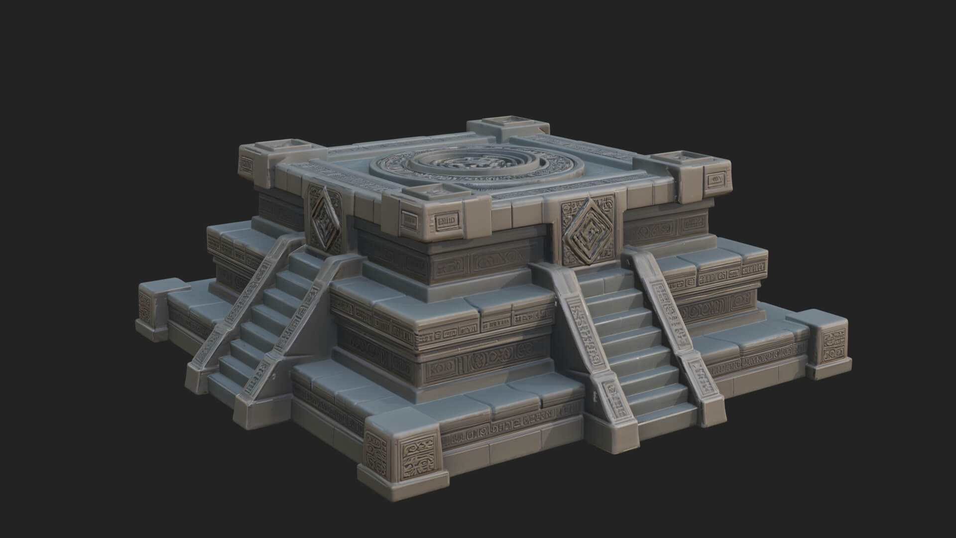 Step Pyramid Temple Design 32 3D Print Model 3D Model