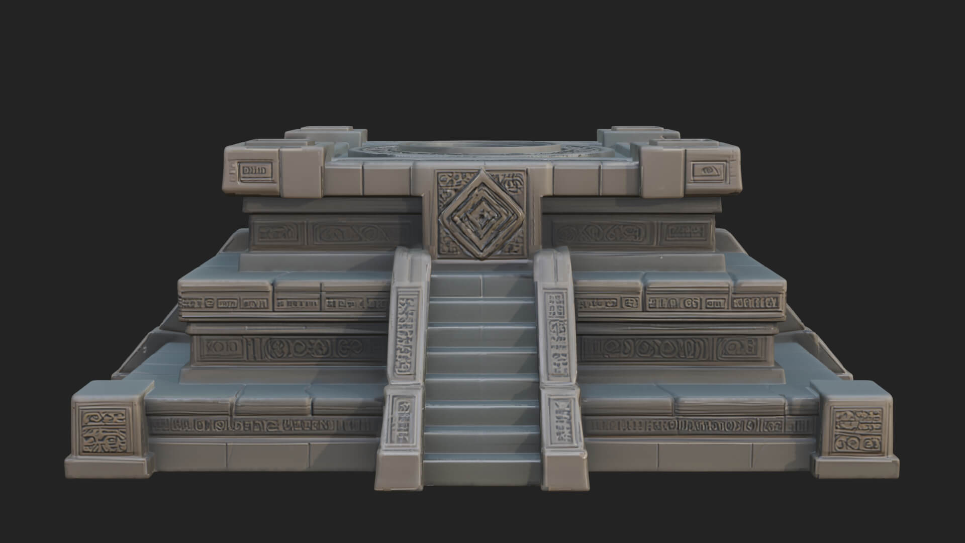 Step Pyramid Temple Design 32 3D Print Model 3D Model