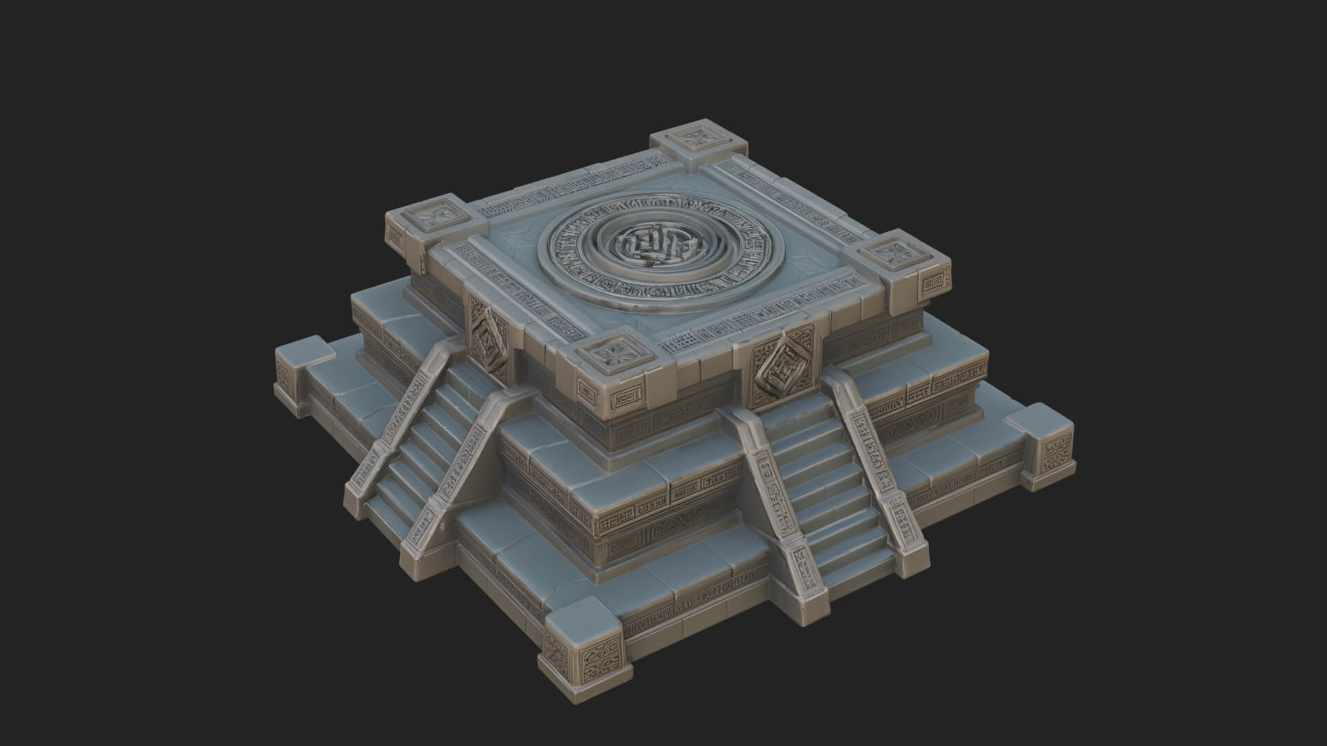 Step Pyramid Temple Design 32 3D Print Model 3D Model