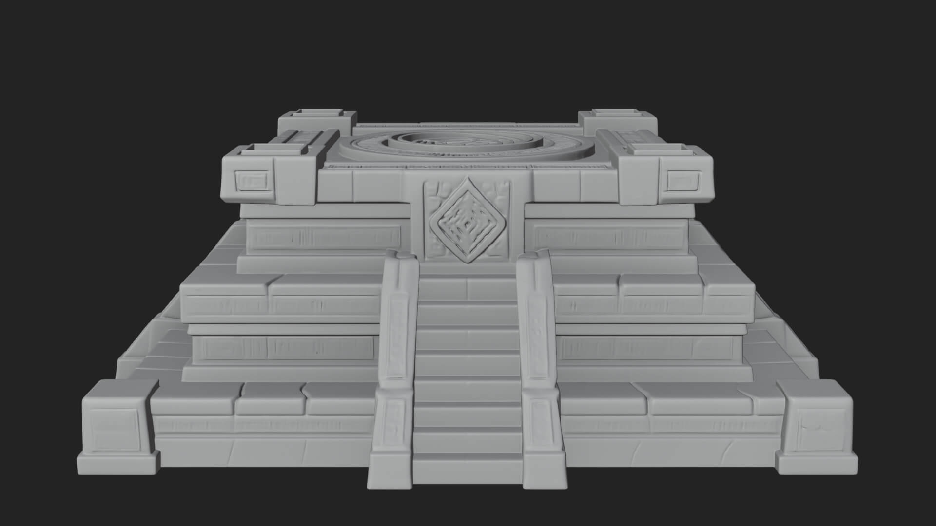 Step Pyramid Temple Design 32 3D Print Model 3D Model