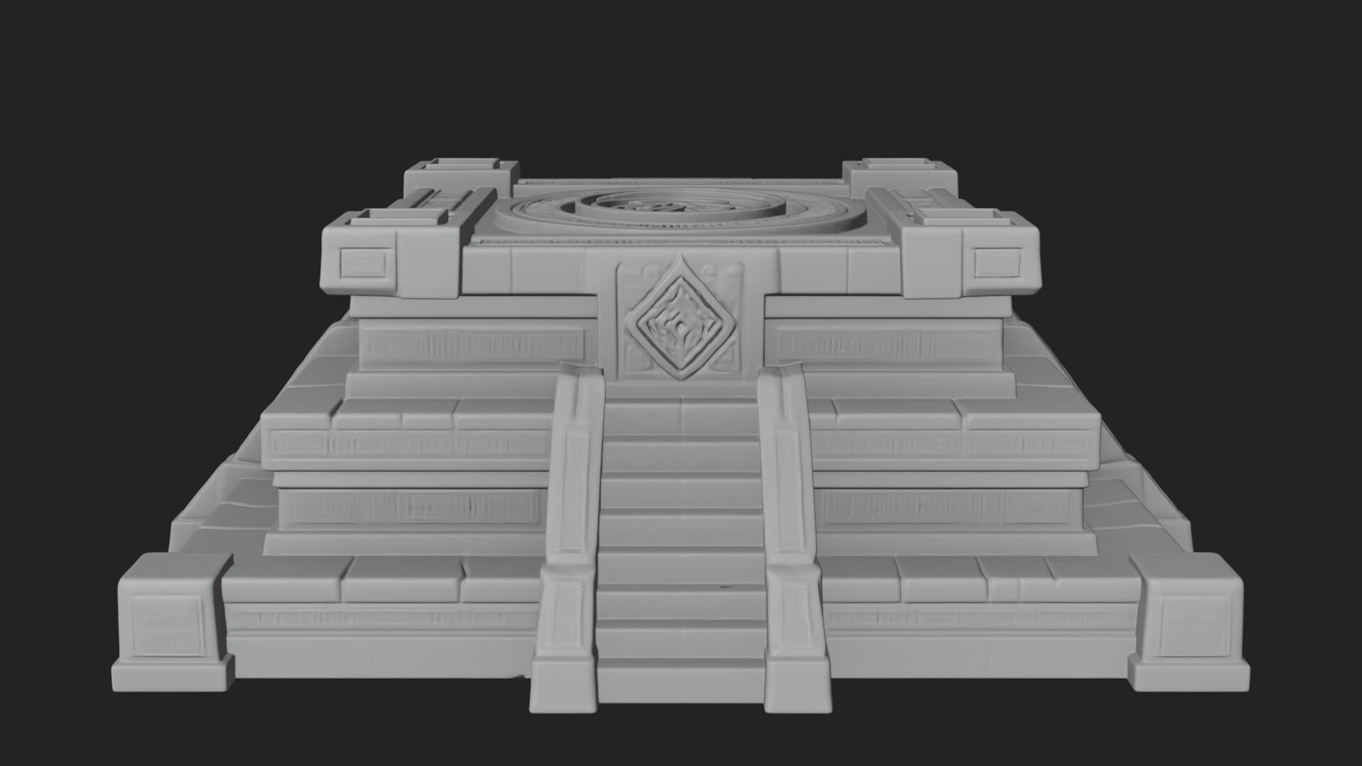 Step Pyramid Temple Design 32 3D Print Model 3D Model
