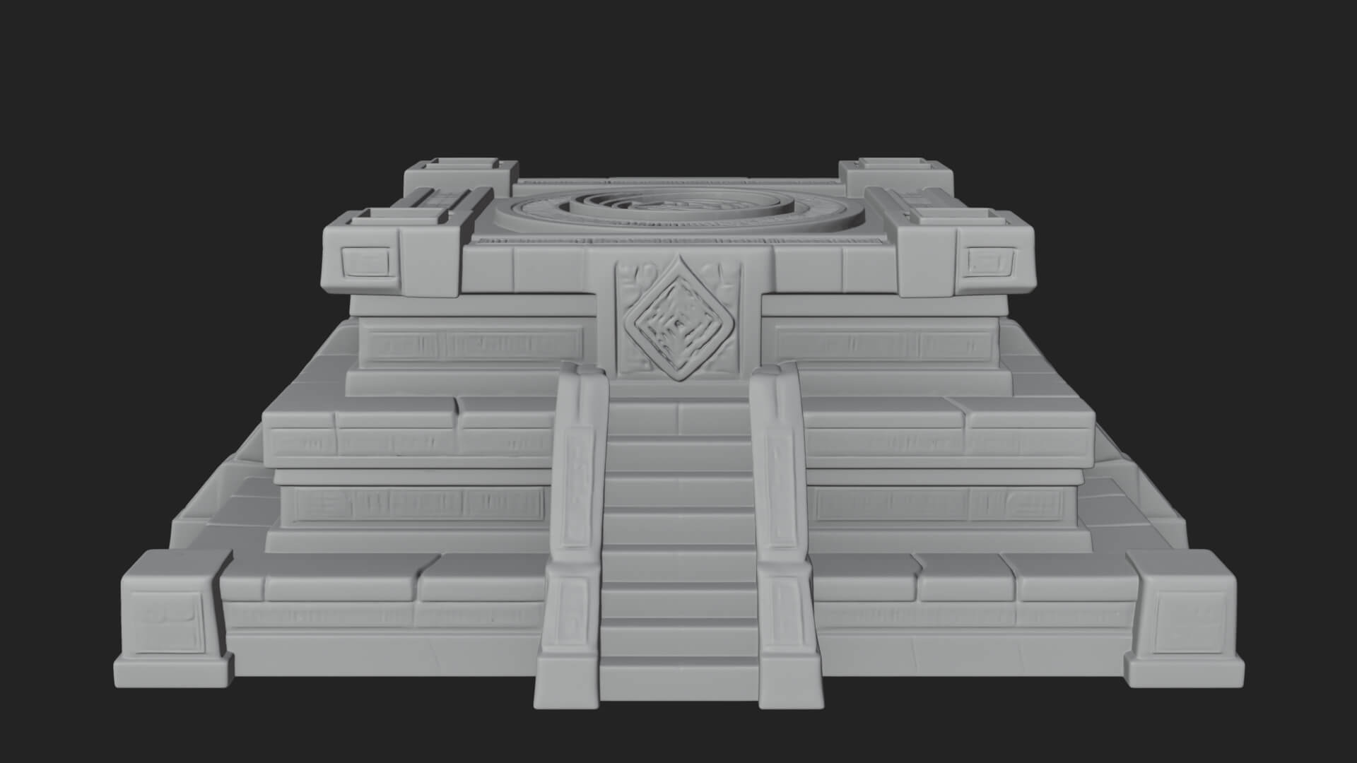 Step Pyramid Temple Design 32 3D Print Model 3D Model