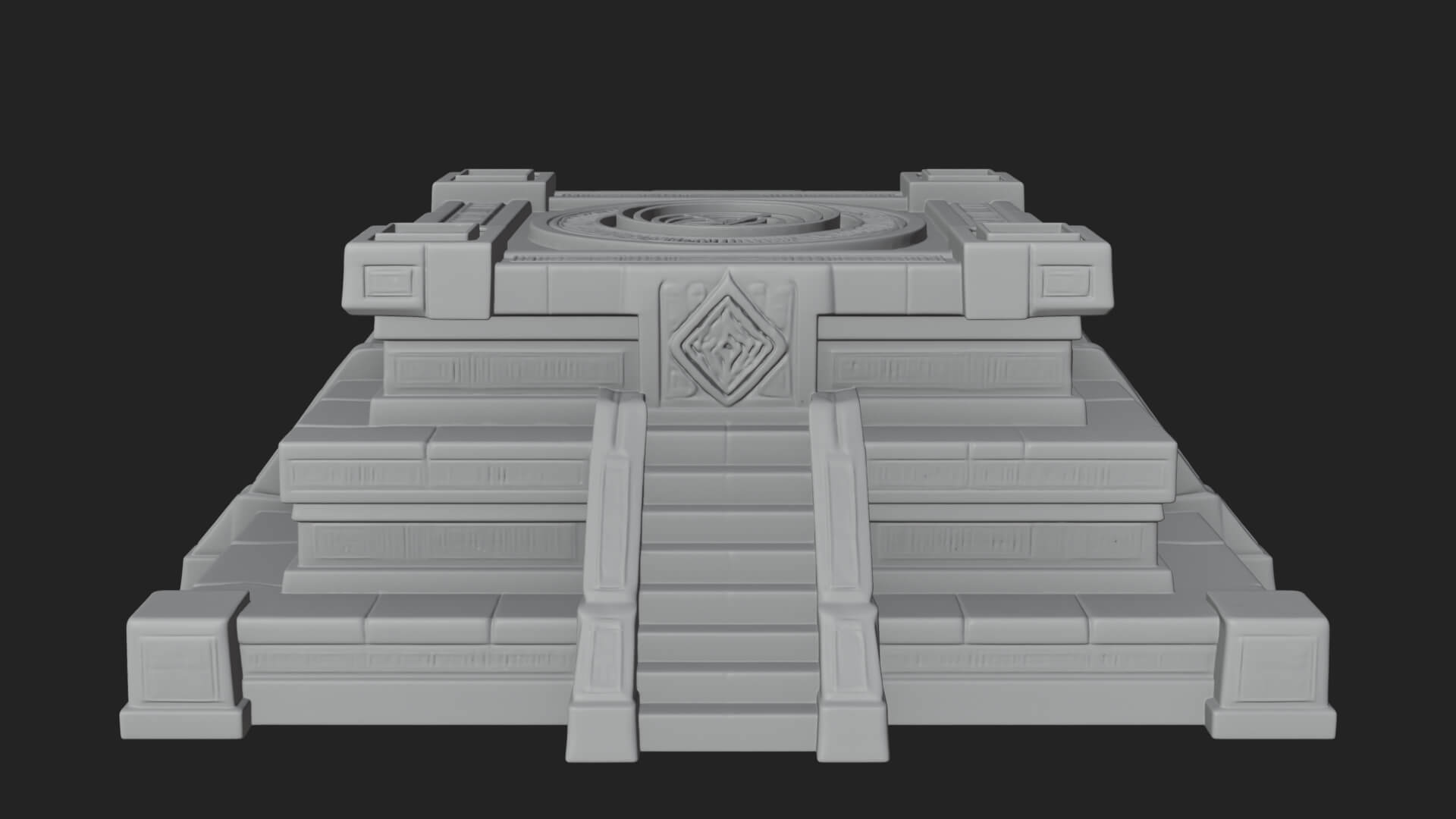 Step Pyramid Temple Design 32 3D Print Model 3D Model