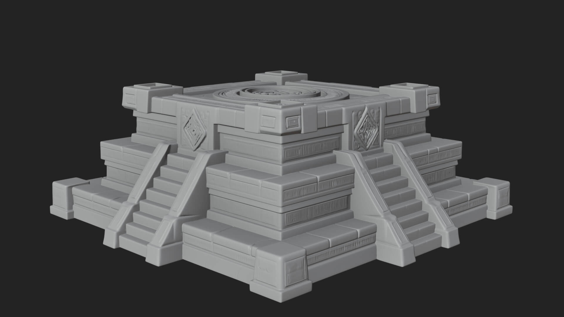 Step Pyramid Temple Design 32 3D Print Model 3D Model