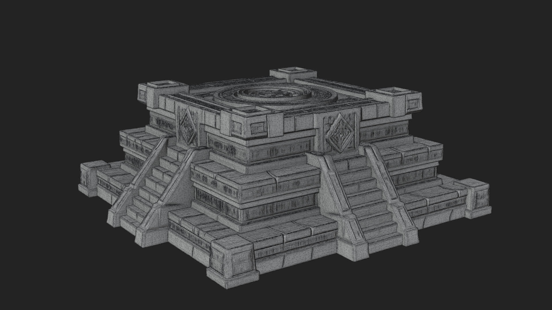 Step Pyramid Temple Design 32 3D Print Model 3D Model