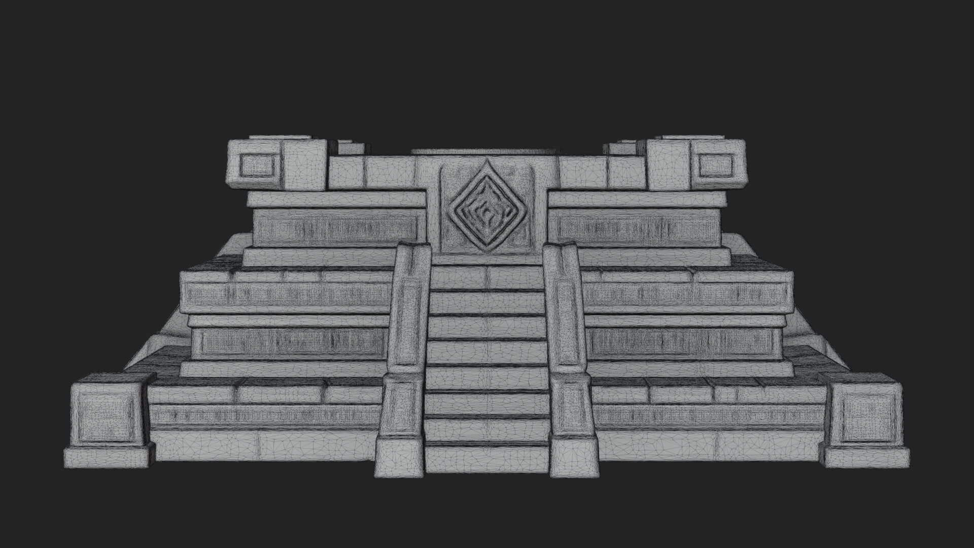 Step Pyramid Temple Design 32 3D Print Model 3D Model