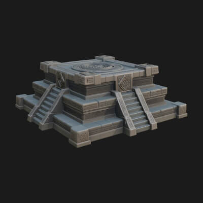Step Pyramid Temple Design 32 3D Print Model