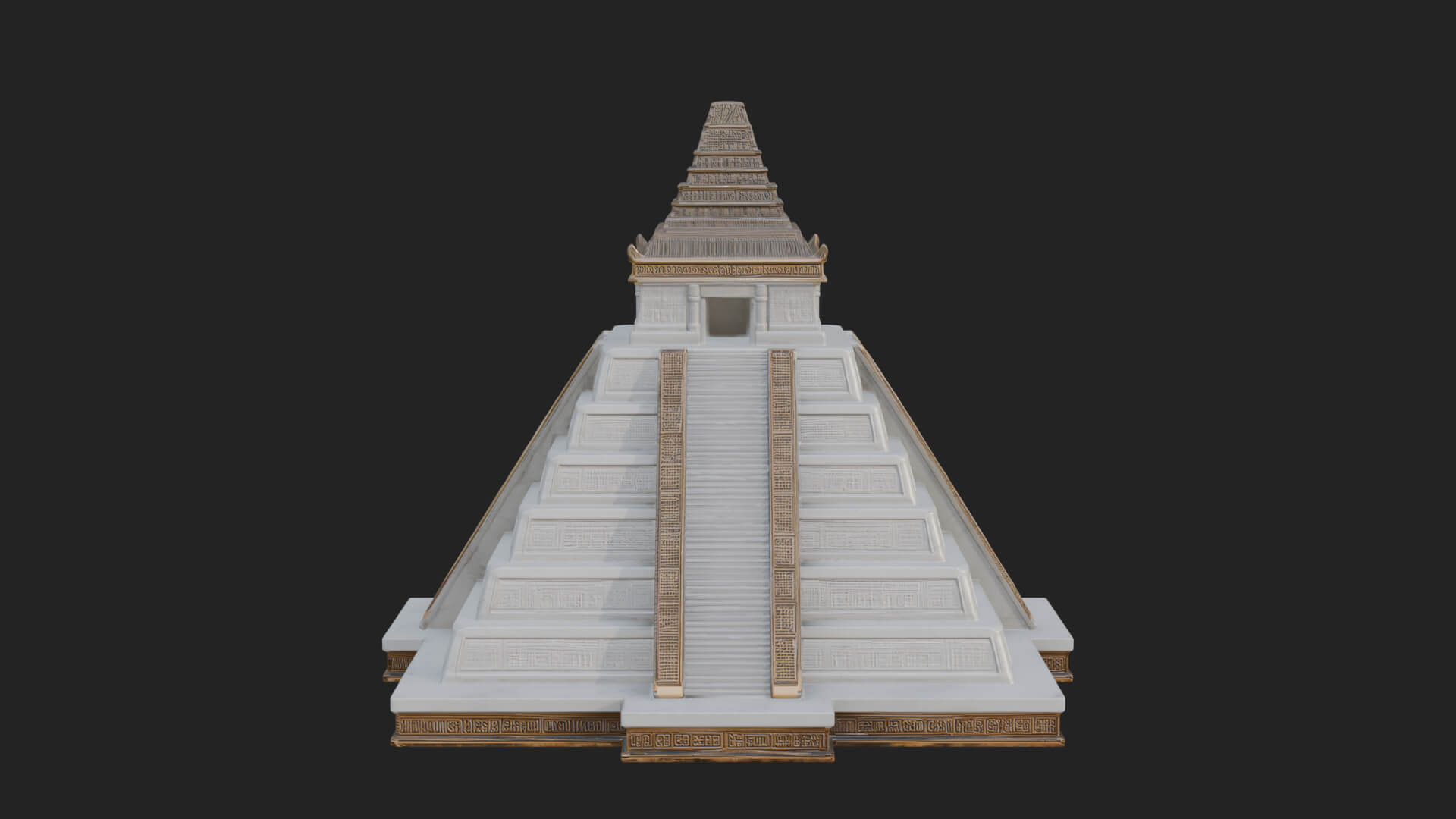 Step Pyramid Temple Design 33 3D Print Model 3D Model