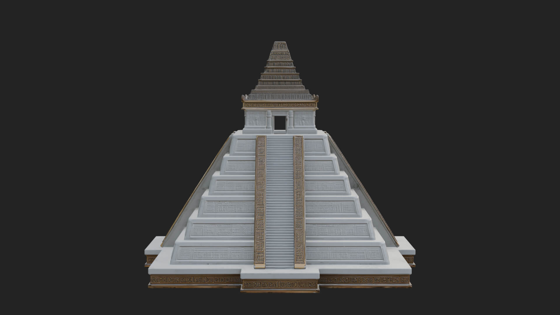 Step Pyramid Temple Design 33 3D Print Model 3D Model