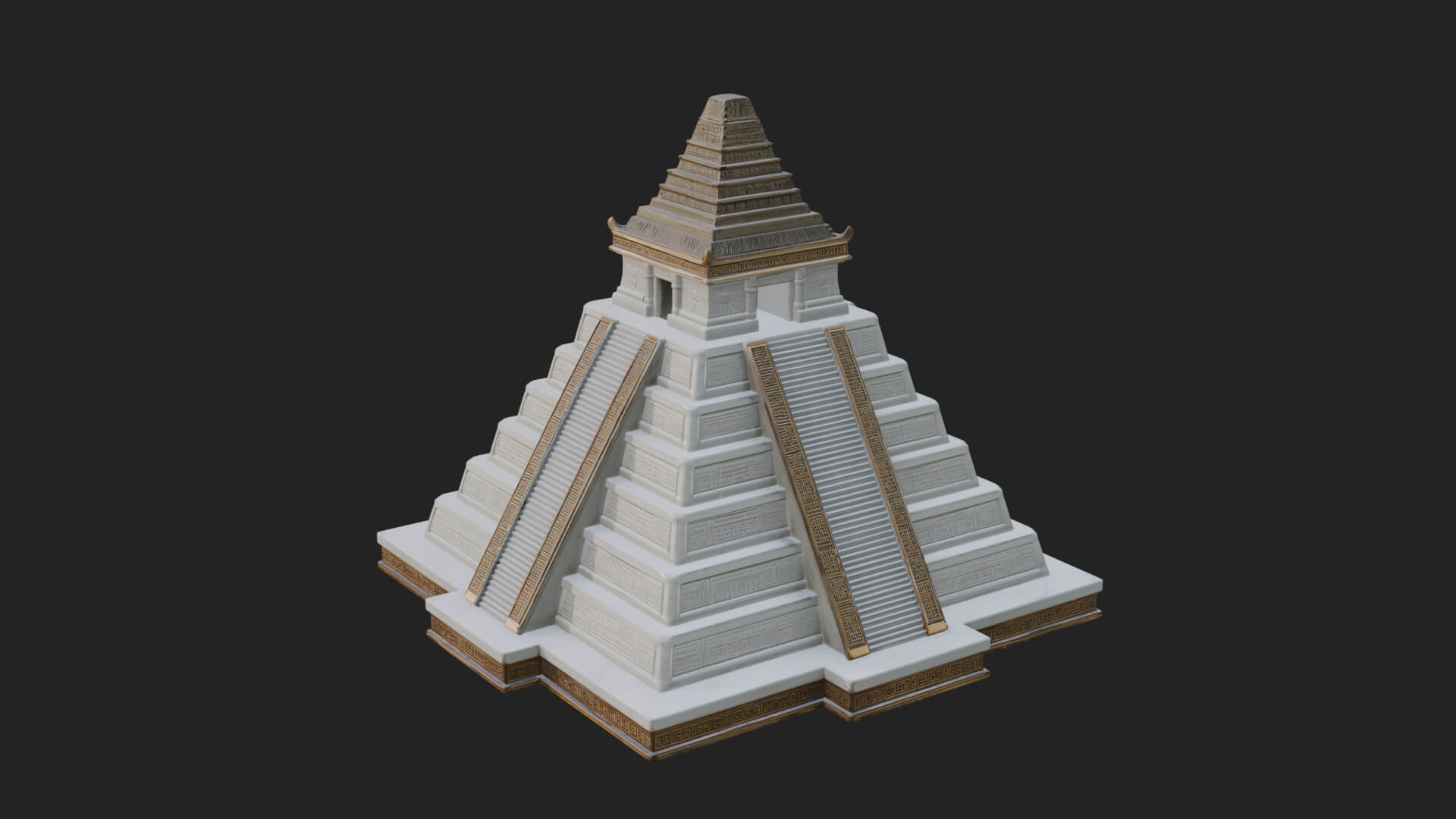 Step Pyramid Temple Design 33 3D Print Model 3D Model