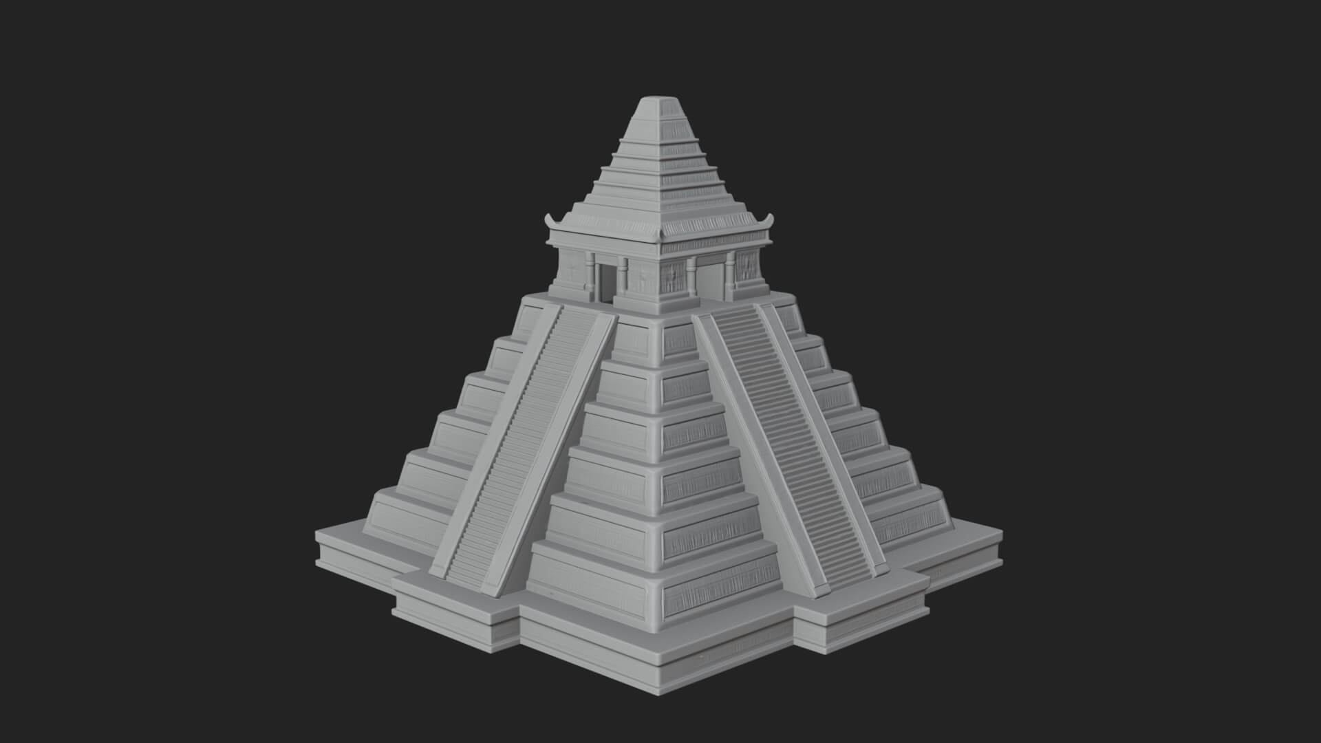 Step Pyramid Temple Design 33 3D Print Model 3D Model