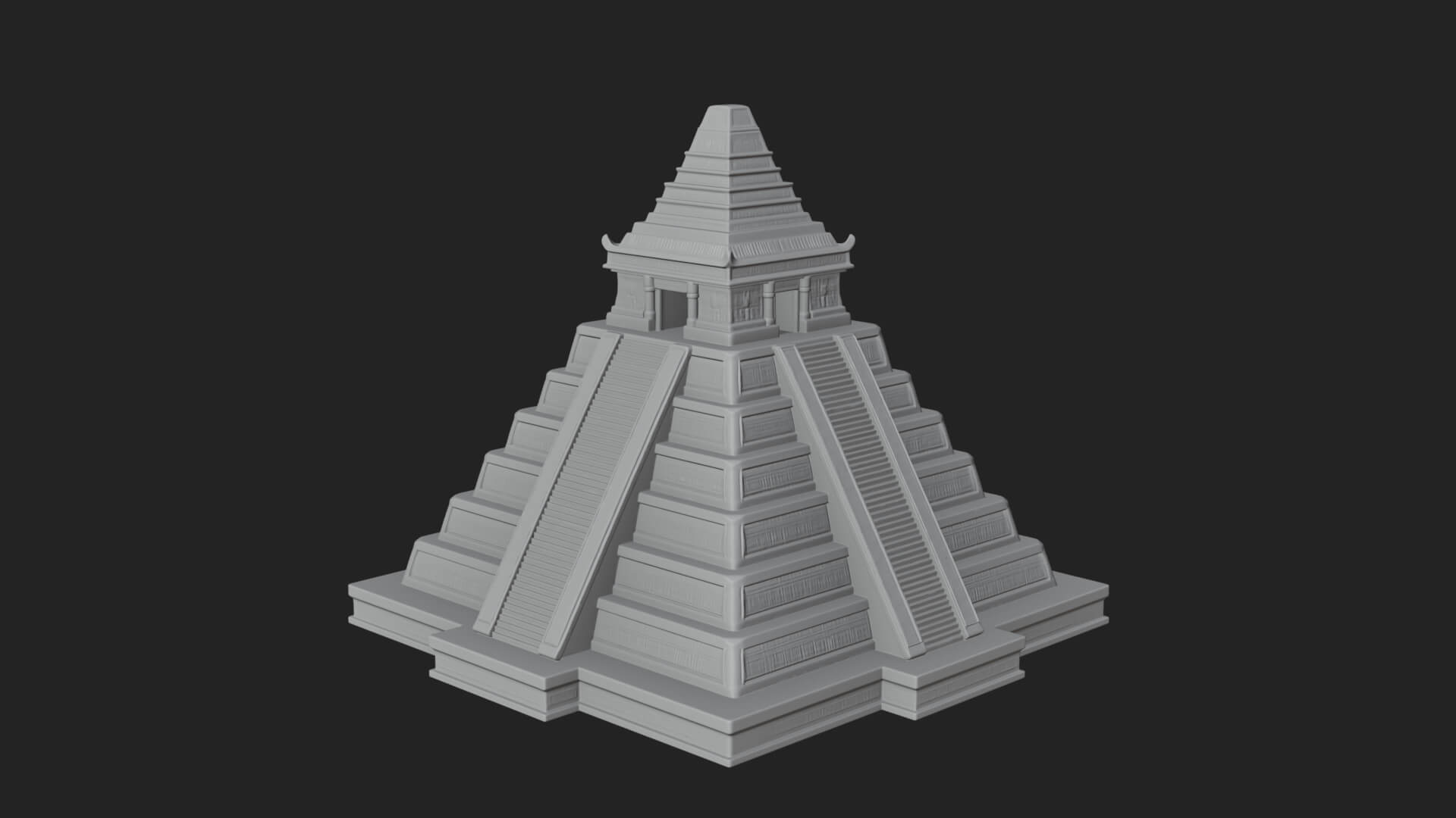 Step Pyramid Temple Design 33 3D Print Model 3D Model