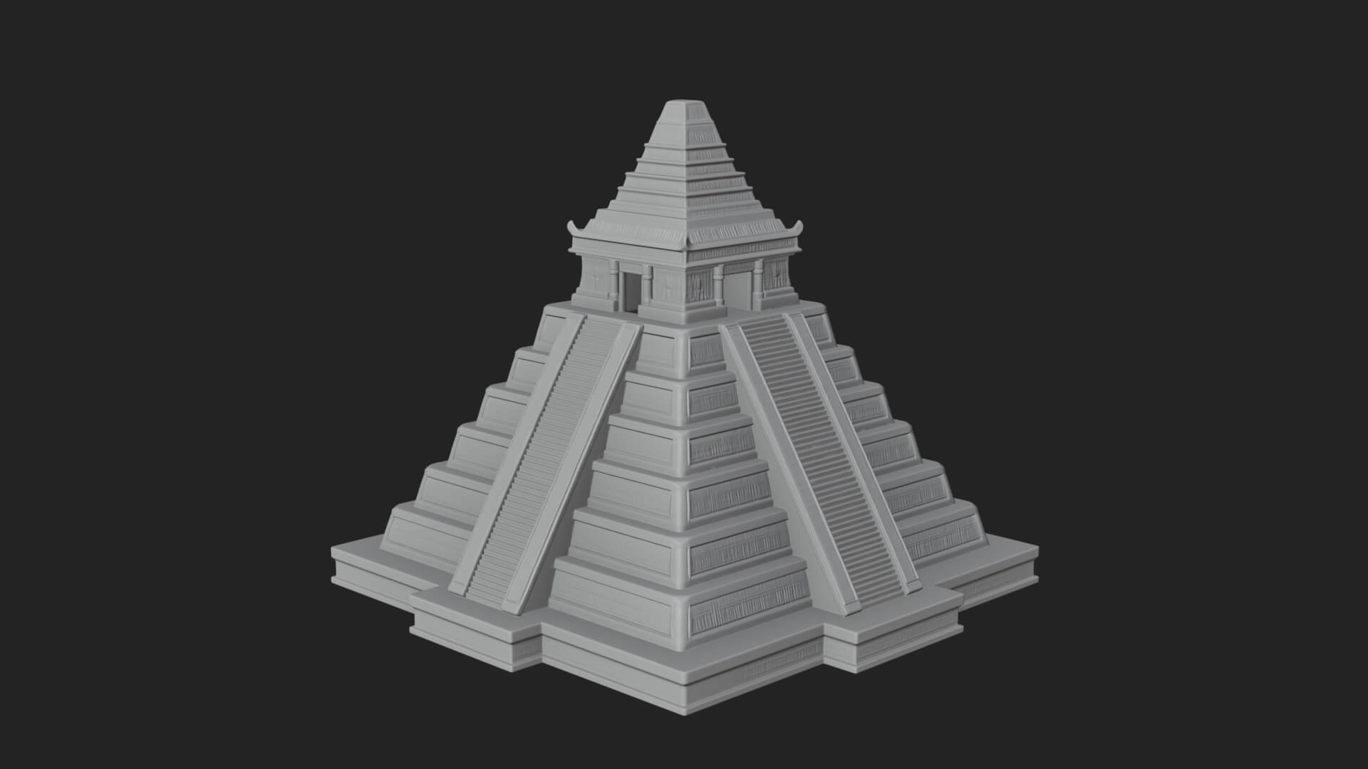 Step Pyramid Temple Design 33 3D Print Model 3D Model