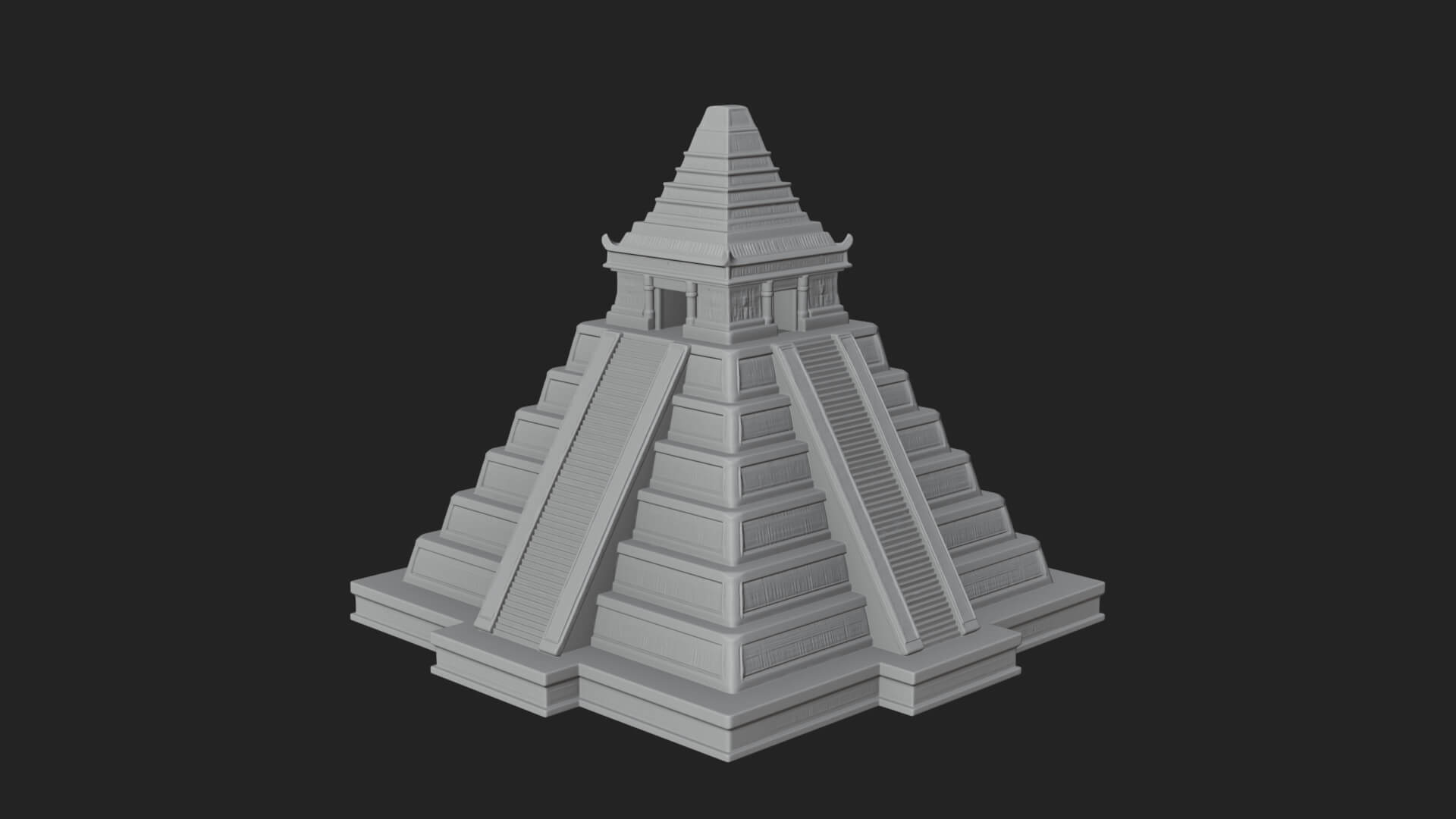 Step Pyramid Temple Design 33 3D Print Model 3D Model