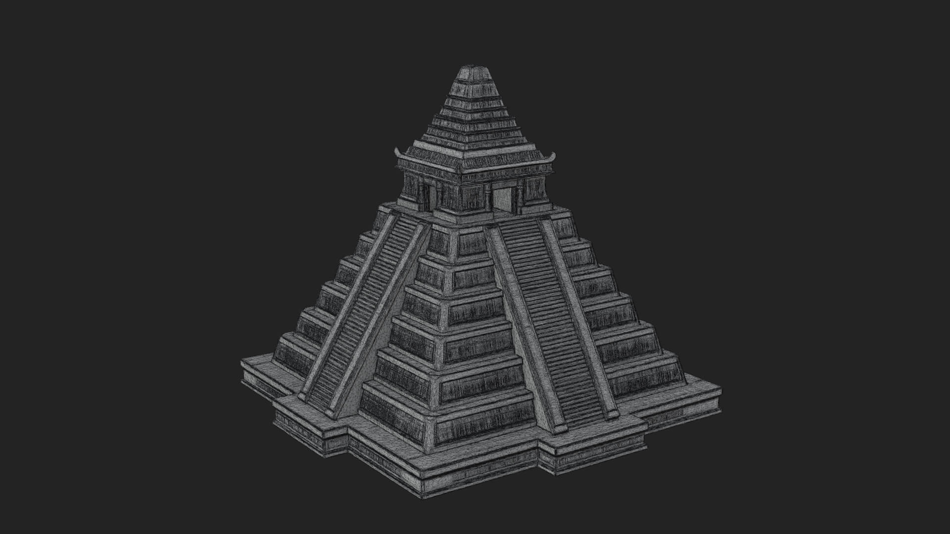 Step Pyramid Temple Design 33 3D Print Model 3D Model