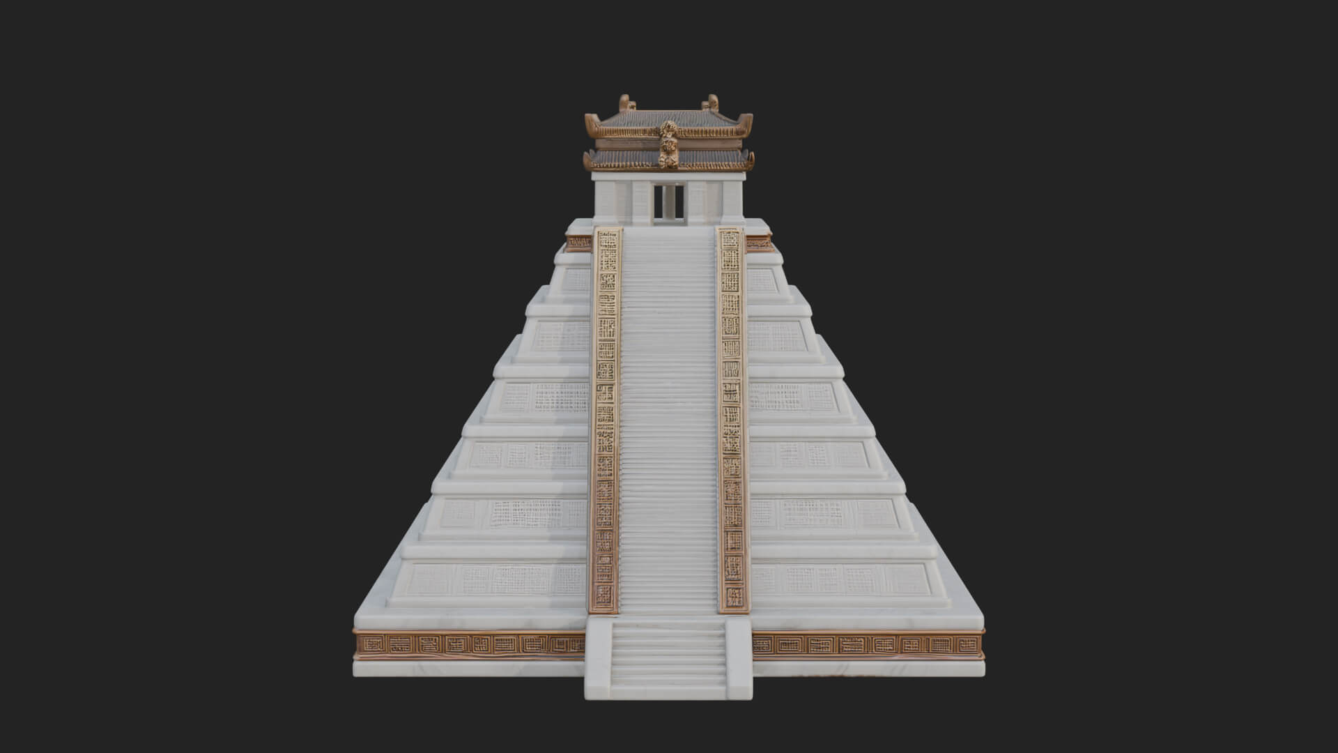 Step Pyramid Temple Design 34 3D Print Model 3D Model