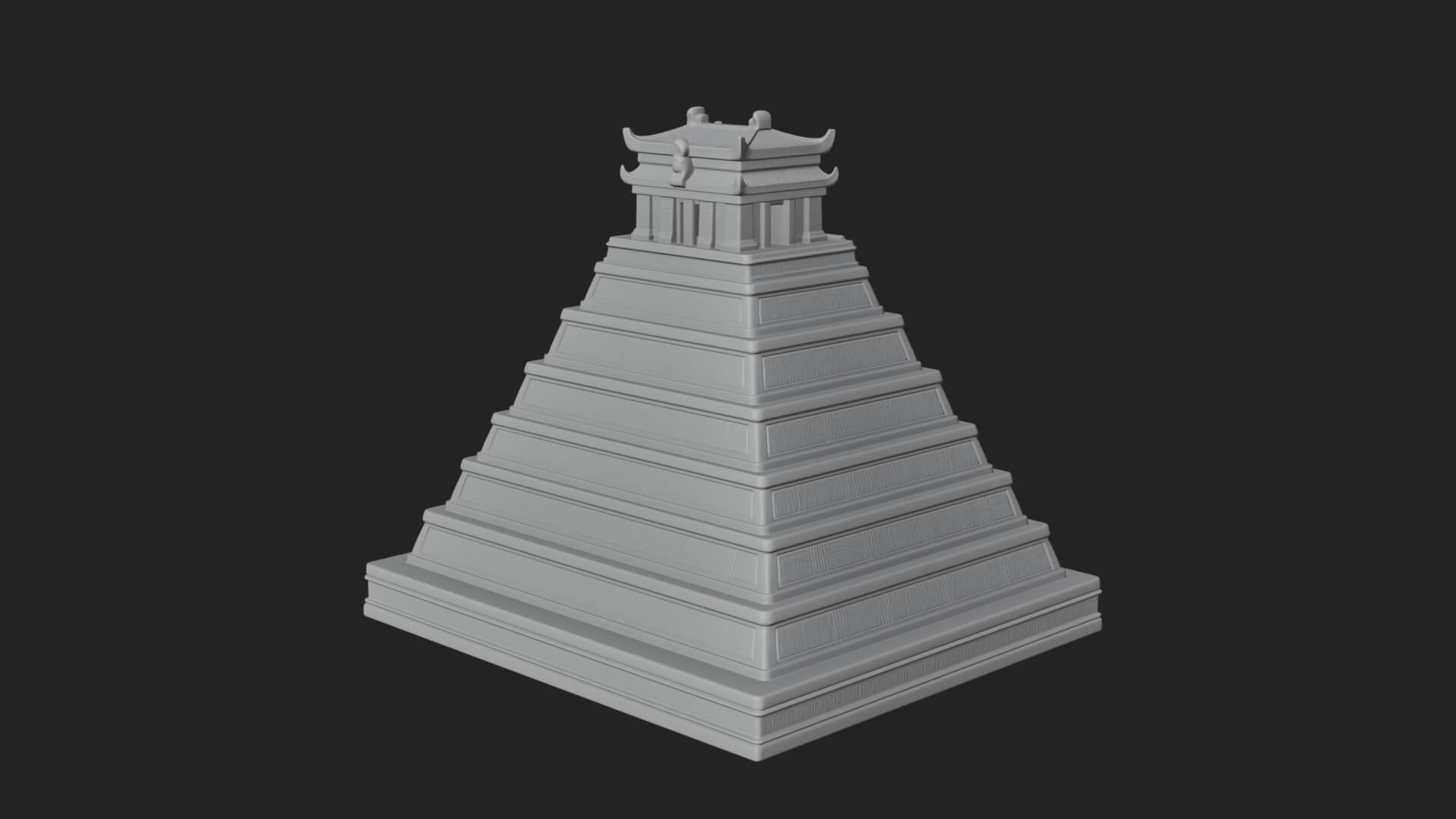 Step Pyramid Temple Design 34 3D Print Model 3D Model
