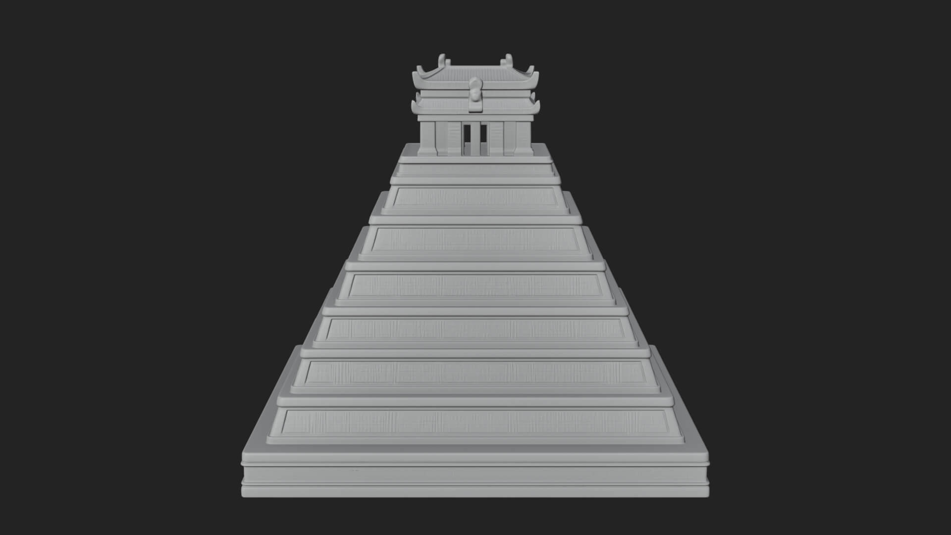 Step Pyramid Temple Design 34 3D Print Model 3D Model